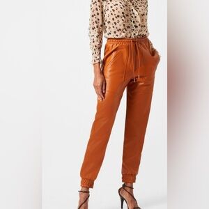 NEW French Connection Vegan Leather Joggers